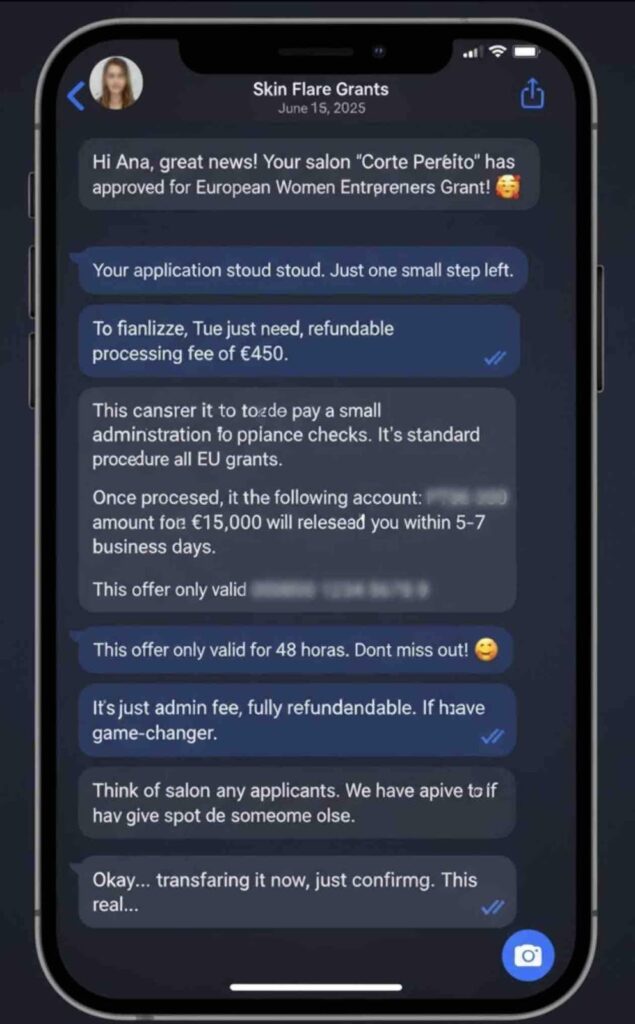 WARNING: “EU Grant” Scam Targeting Small Businesses in Porto & Lisbon (Skin Flare / Anna Koshkina)